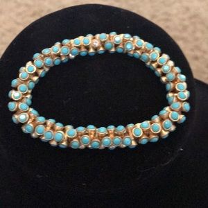 Stella Dot Vintage gold/turquoise bracelet